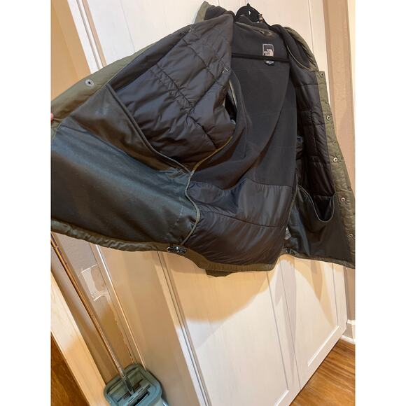The North Face Meeks Jacket Men’s Large Army Green Puffer Fleece Lining Pockets - Picture 5 of 5